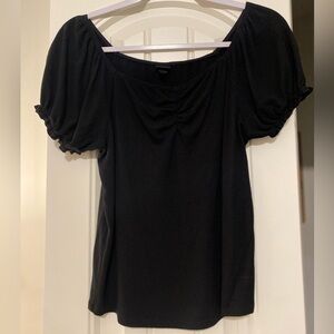 Black Ruffled Sleeve Women’s Top